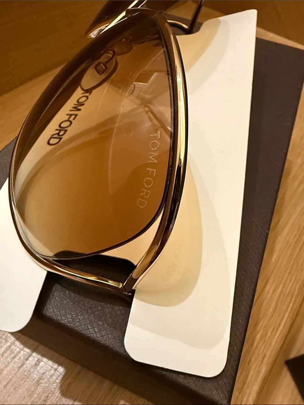 Tom Ford Miranda TF130 28F 68-10 Aviator Sunglasses Rose Gold Gradient Authentic